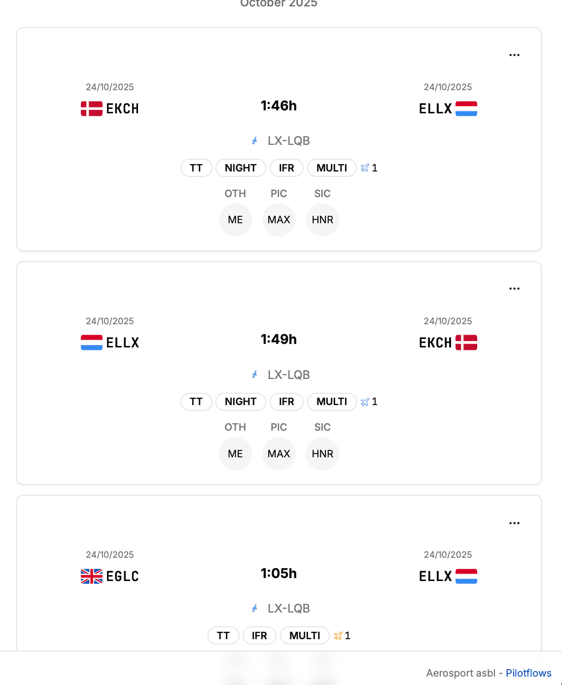 Mobile-friendly web interface showing logbook access on smartphone